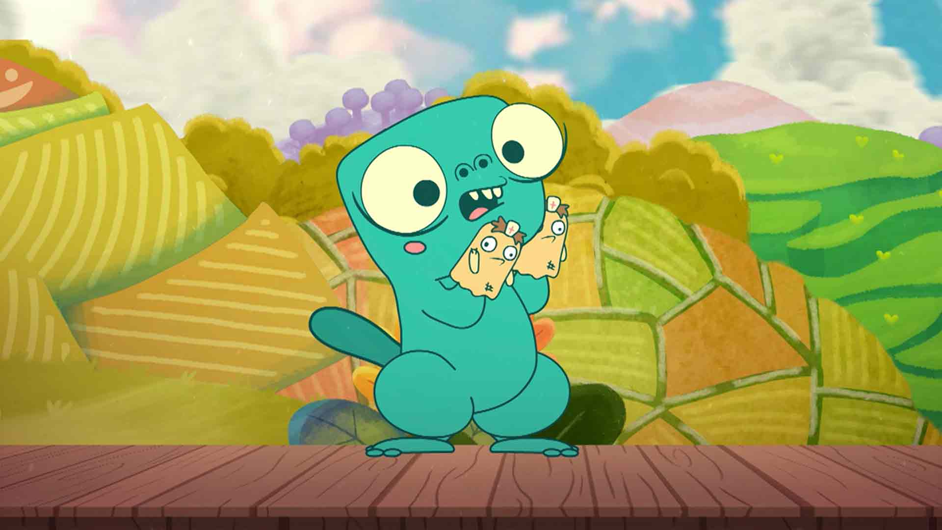 dinosaurio en el campo