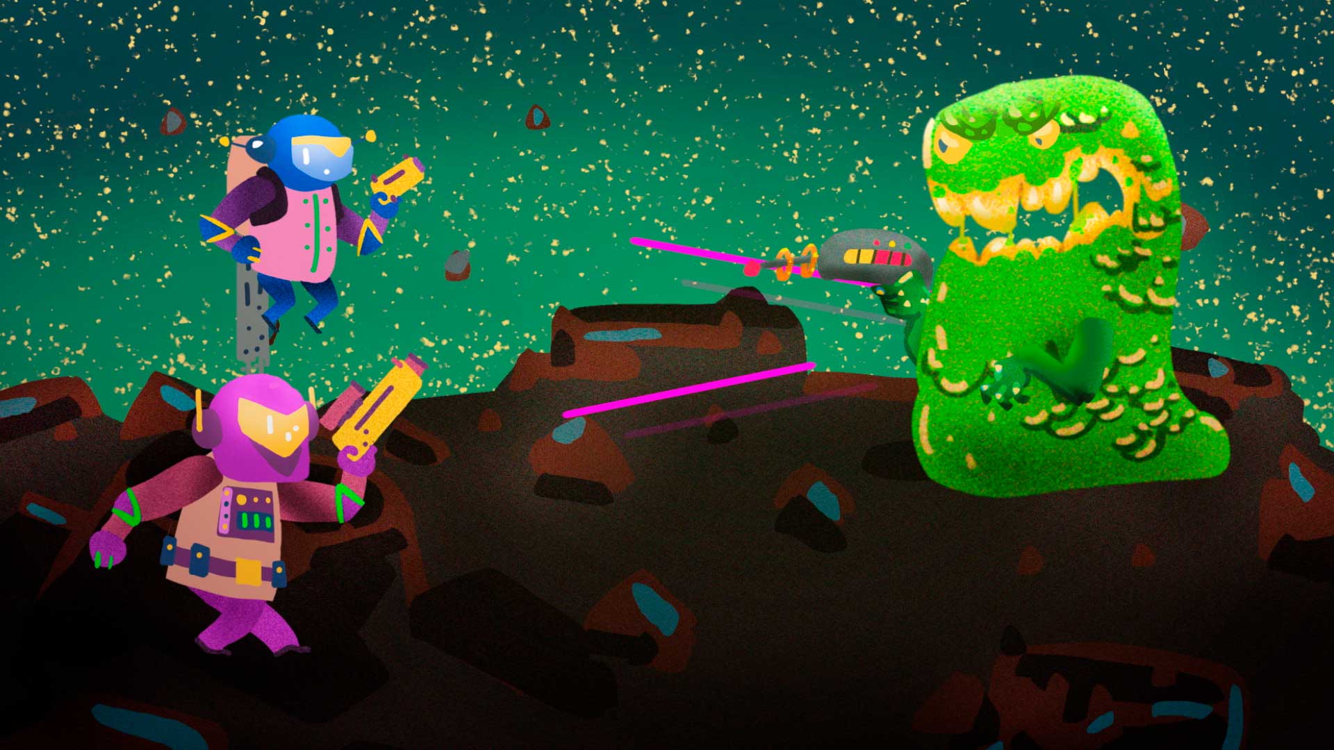 Astronautas pelean contra un virus, leo sin gafas, niños adictos al celular, amigos virtuales, niños contando cuentos, series infantiles, series online, series gratis, series para niños