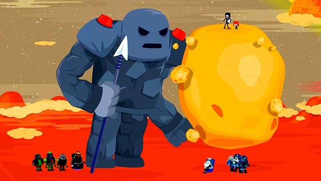 Historia de David y Goliat distorsionada animada