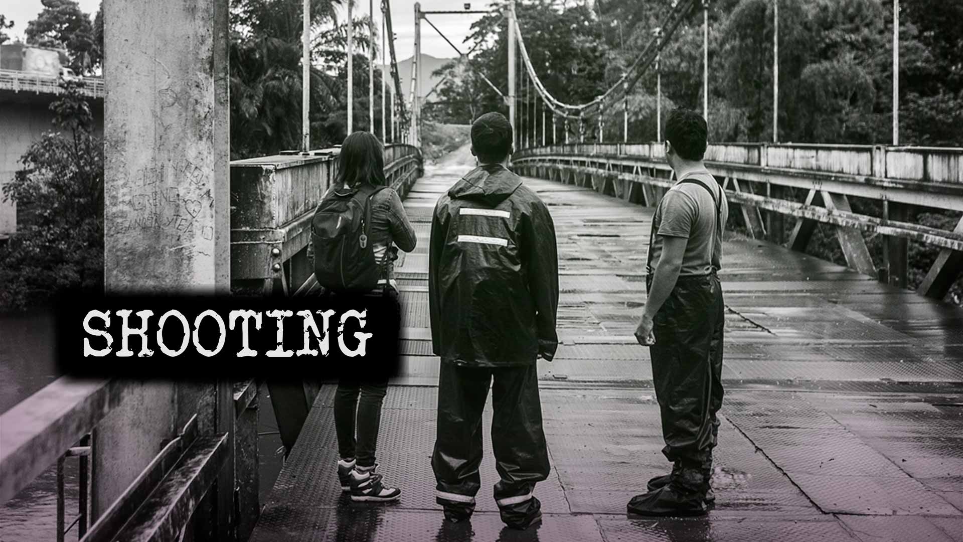 Póster tres jóvenes cortometraje documental Shooting Señal Colombia