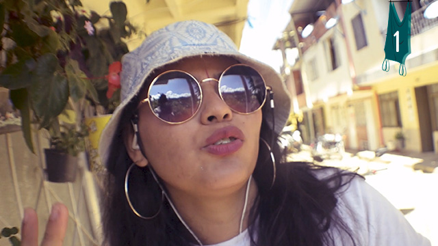 Cantante urbana en las calles