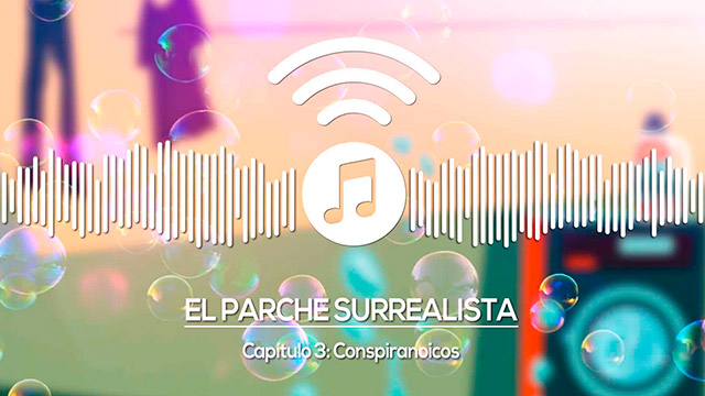 Poster de el parche surrealista con burbujas flotando