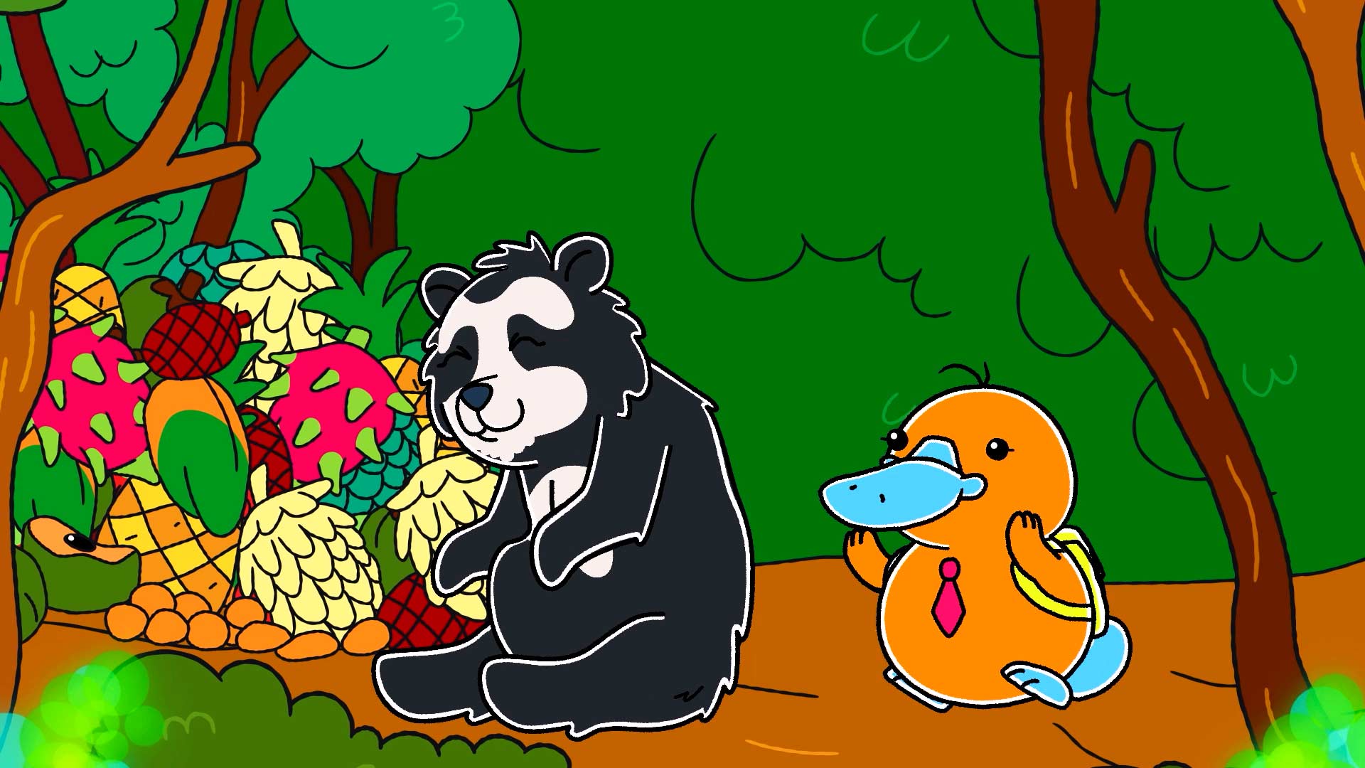 Ornitorrinco y oso de anteojos animado, hola flinko, animales andinos, aprender sobre animales, series infantiles, series colombianas gratis, series online para niños