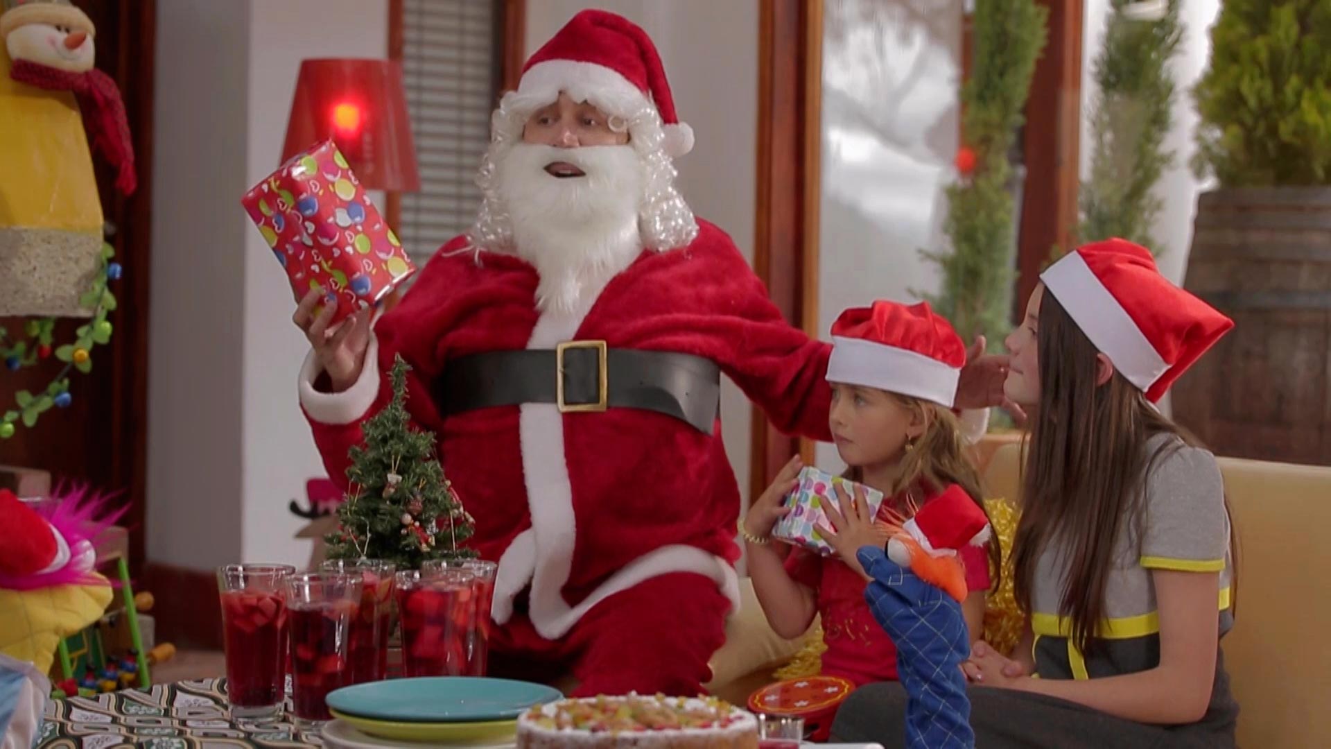 Raffaelo y Josefina celebrando la navidad