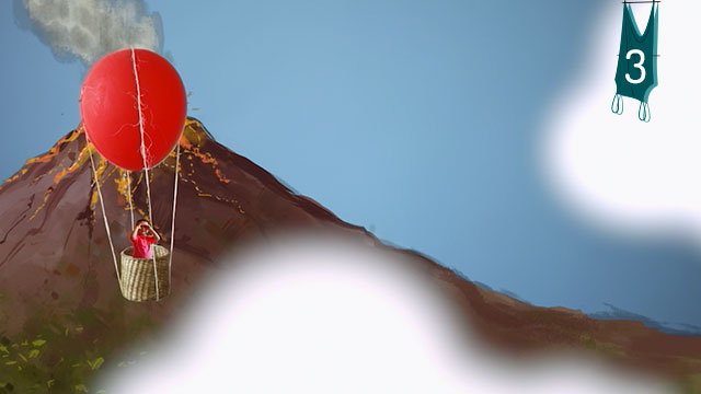 Un globo volando sobre las montañas colombianas