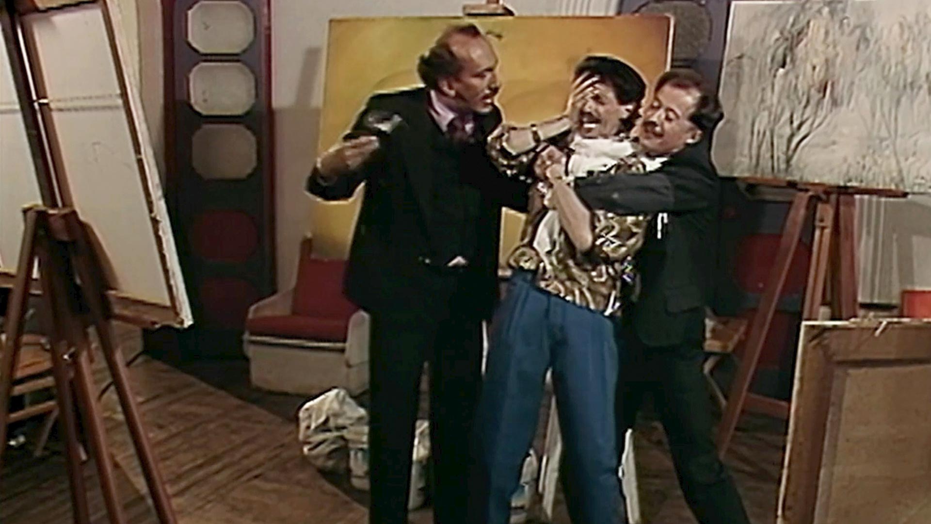 Nerón y Júpiter peleando 