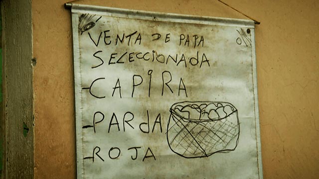 cartel de venta de papa