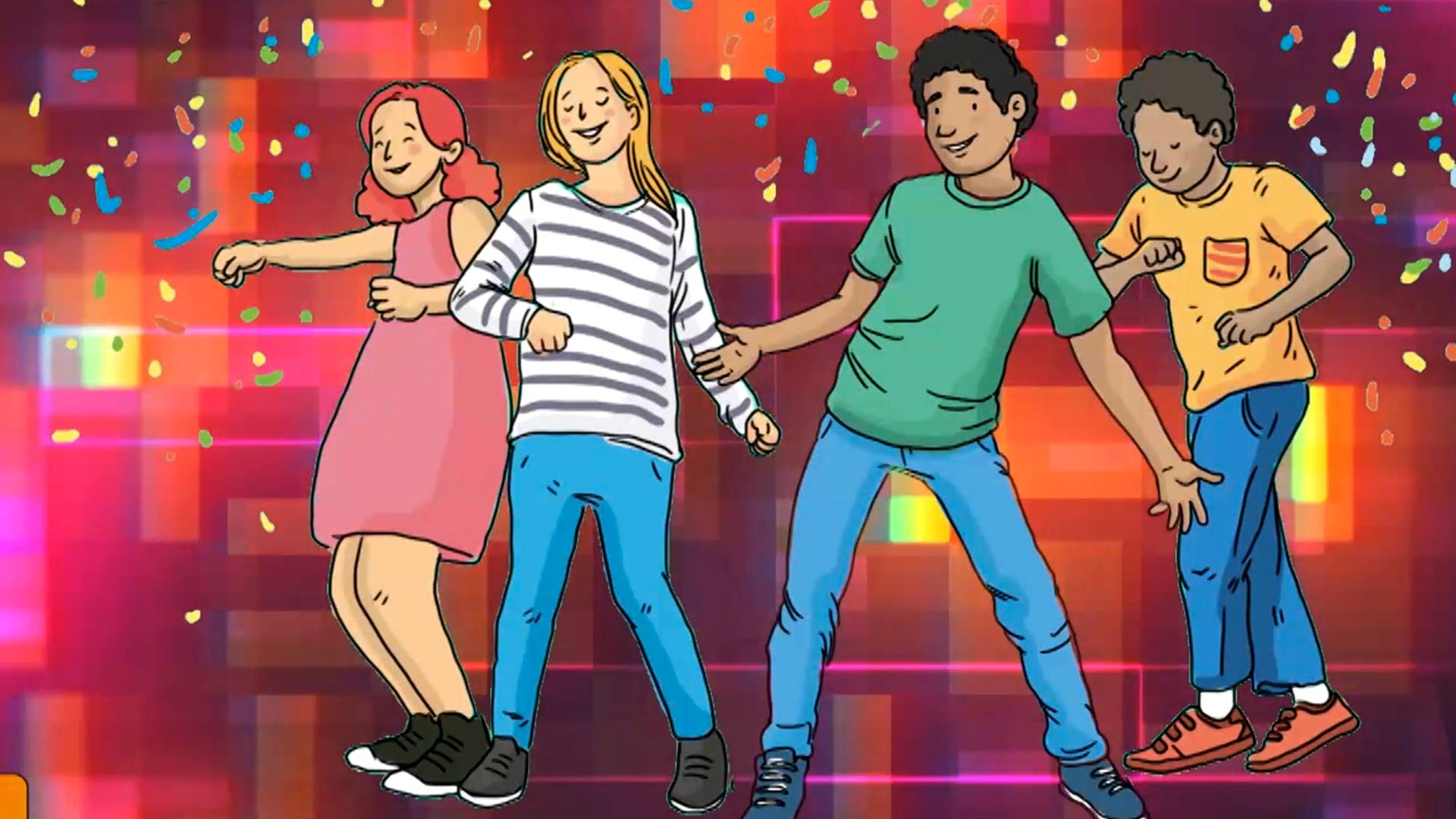 Animación de niños bailando, profe en tu casa, aprende a bailar gratis, series infantiles, series colombianas gratis, series rtvcplay