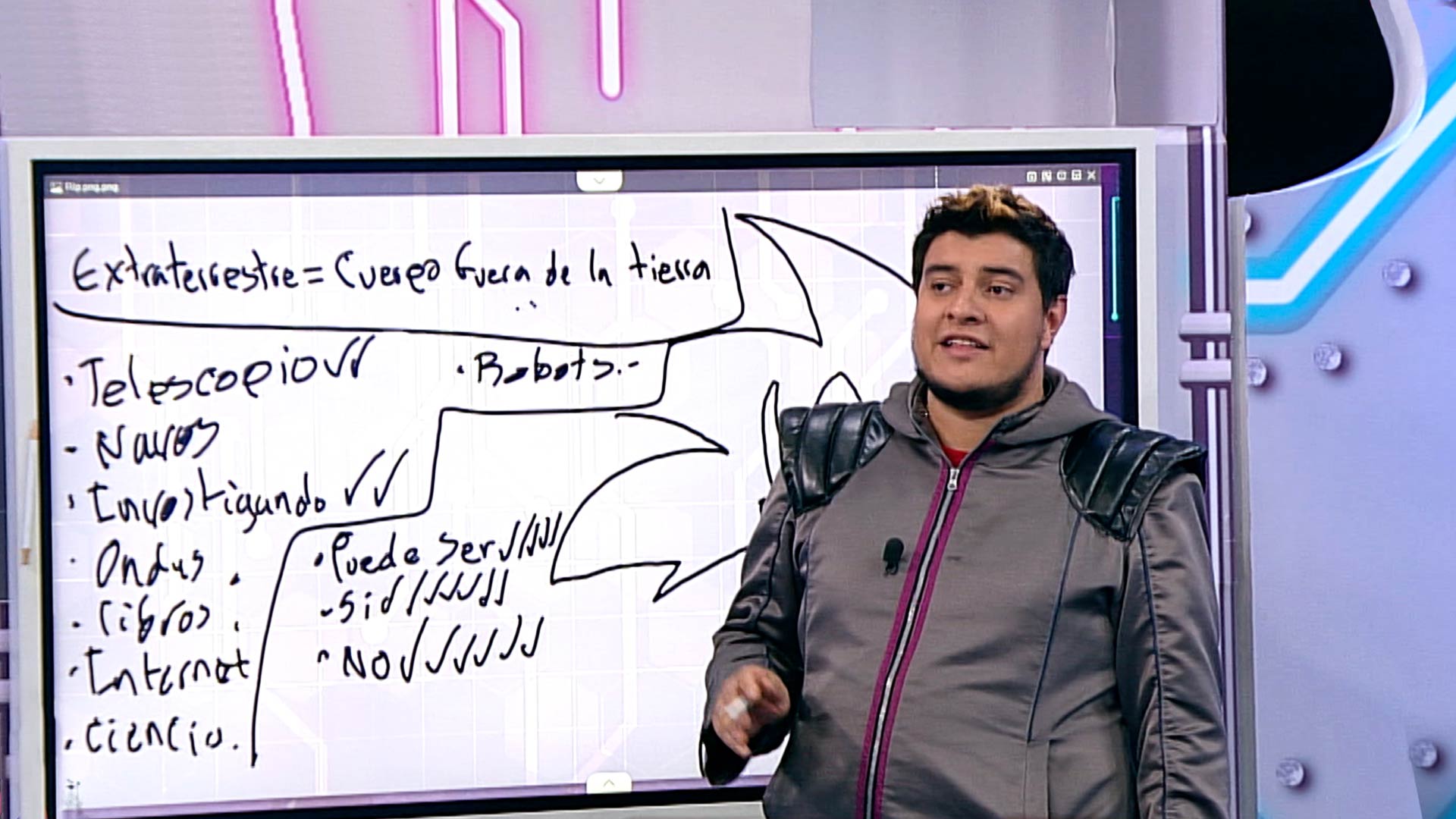 hombre dictando clase