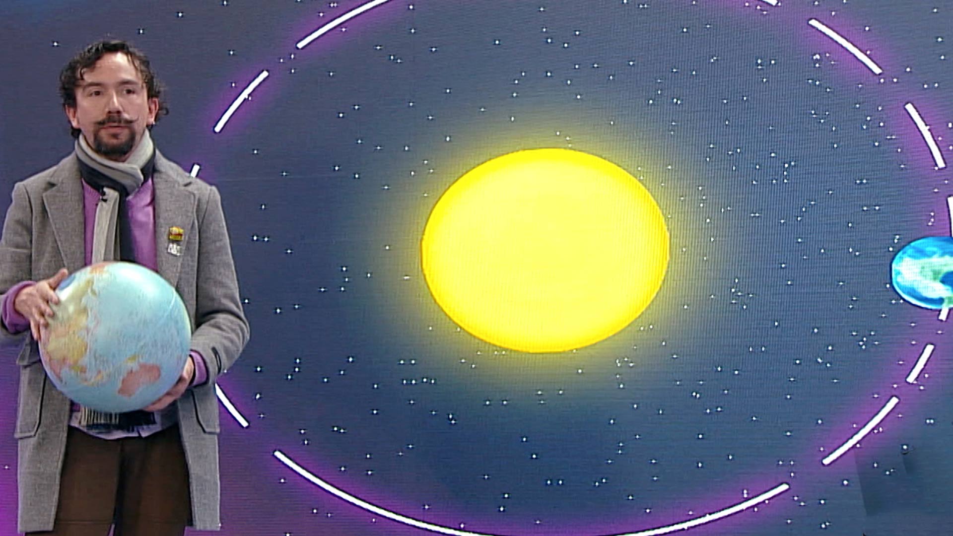 hombre hablando del clima