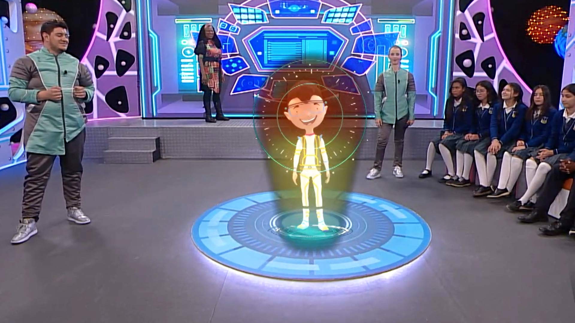 Niños en el set de profe en tu casa