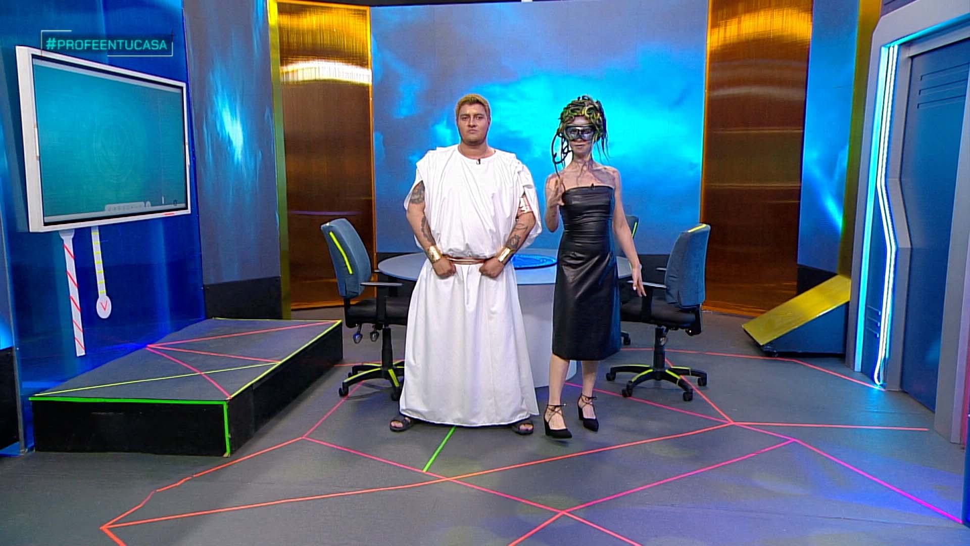 mitologia griega, disfraces, disfraz, adivinar, historia, series gratis, series educativas, ver profe en tu casa