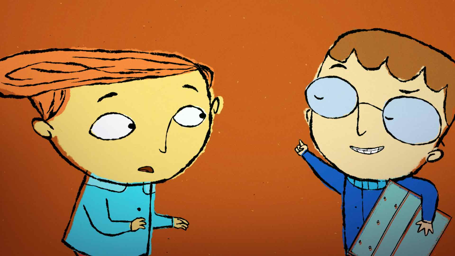 Petit hablando con su amigo, amigos imaginarios, petit, pretar los amigos imaginarios, amistad, series infantiles, series online, series gratis, series para niños, series de rtvcplay