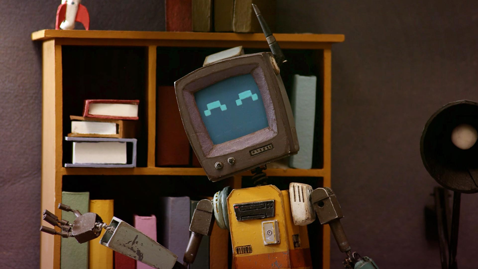 Robot con un brazo hacia arriba, El aburrimiento, Zander, ver Zander gratis, series infantiles gratis, series online, series gratis, series animadas