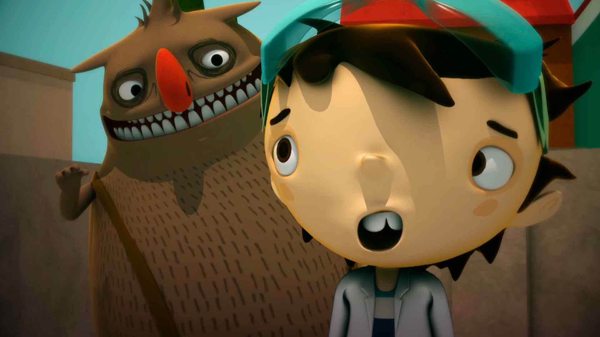 Mati con cara de sorpresa y Rocco soprendido