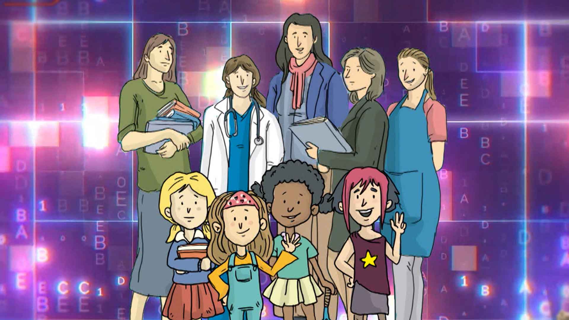 mujeres colombianas animadas, mujere y niños maltratados, violencia contra la mujer, 25 de noviembre, profe en tu casa, series educativas, señal colombia, series divertidas