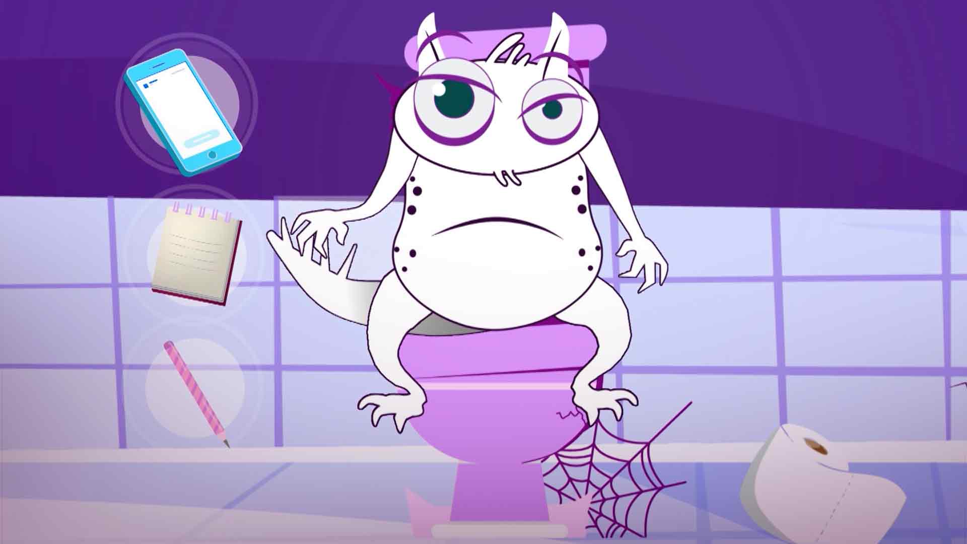 monstruo blanco en el baño, planeta tierra, la tierra gira, planetas, sistema solar, series educativas, series gratis, series online, series infantiles, series juveniles