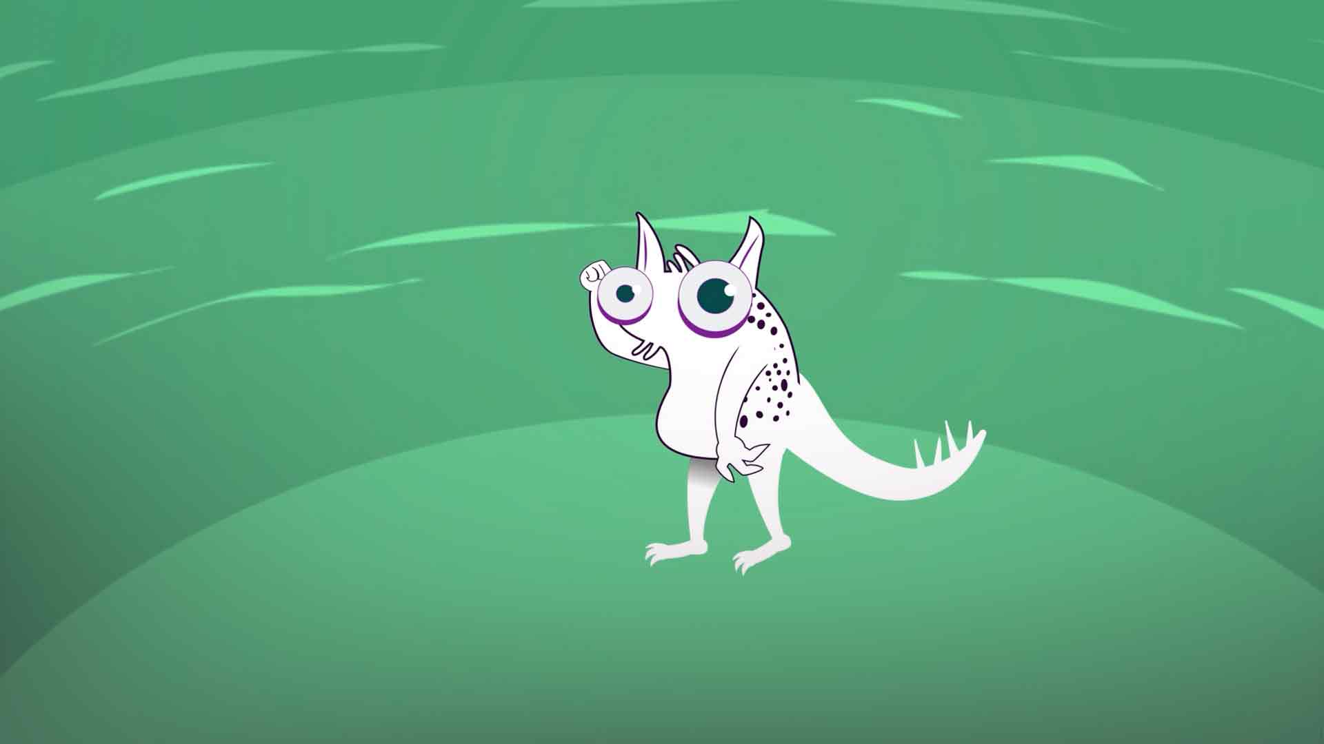 monstruo blanco en la mitad de un mar verde, personas ciegas, sueños, series gratis, series online, series infantiles, series juveniles