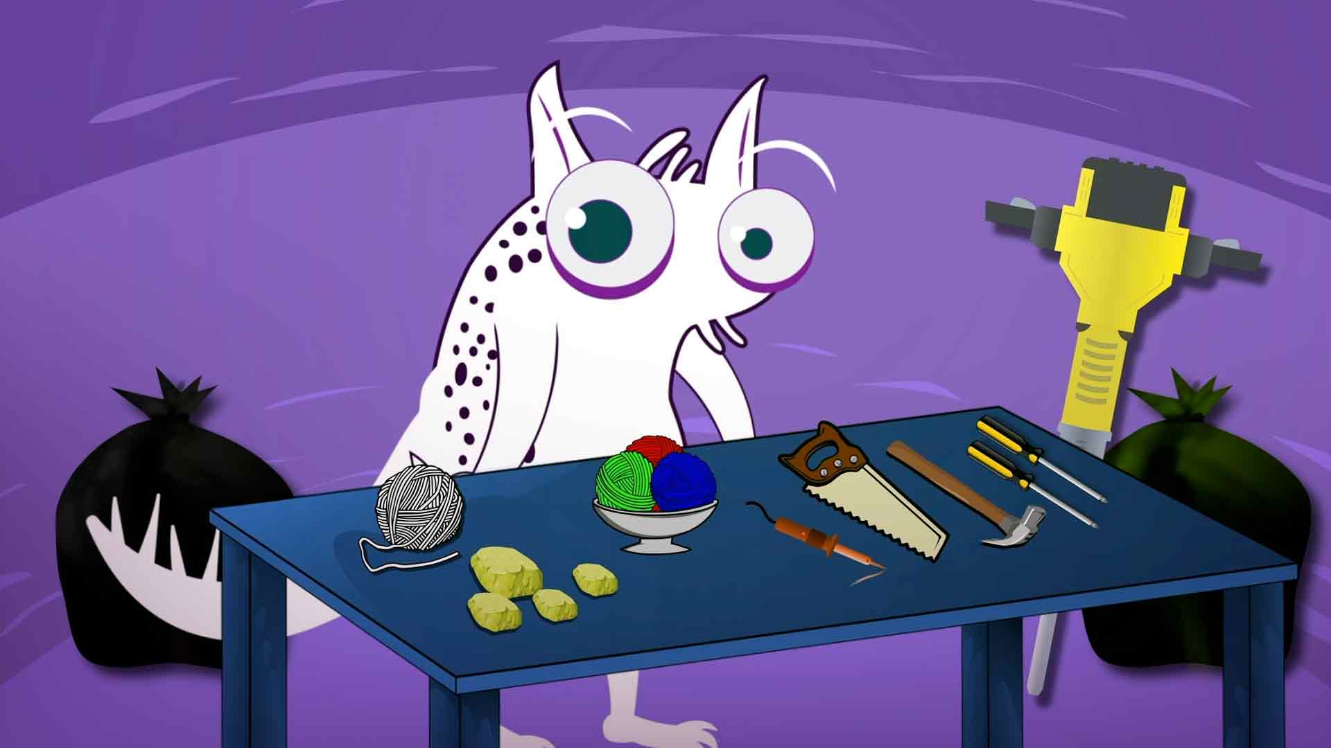 monstruo y mesa de herramientas, horarios del mundo, zonas horarias en el mundo, dar la hora, profesor web, ver profesor web, series gratis, series online, series infantiles, series juveniles