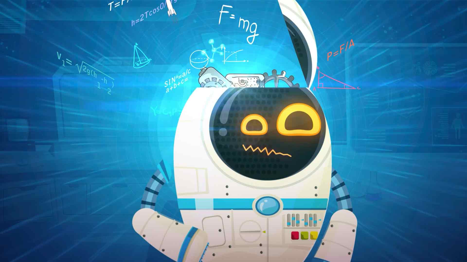 Robot blanco bajo el agua, pez globo, el pez globo inflado, por que se infla el pez globo, series gratis, series online, series infantiles, series juveniles