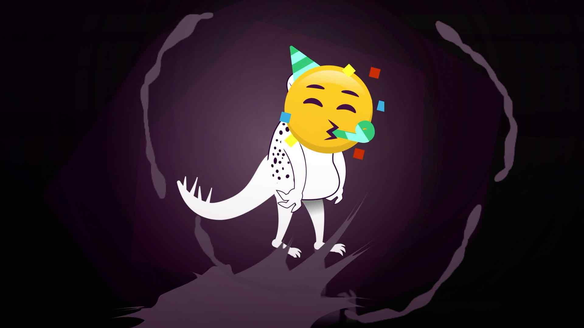 monstruo blanco con emoji en la cara, avez, por que cantan las aves, aves cantando, series gratis, series online, series infantiles, series juveniles