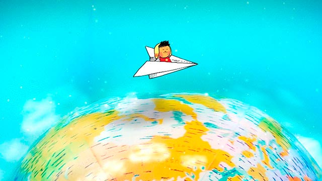 Mapa, globo terráqueo, RTVCPlay, serie, ver, gratis, completa, Señal Colombia, niño, volar, avión