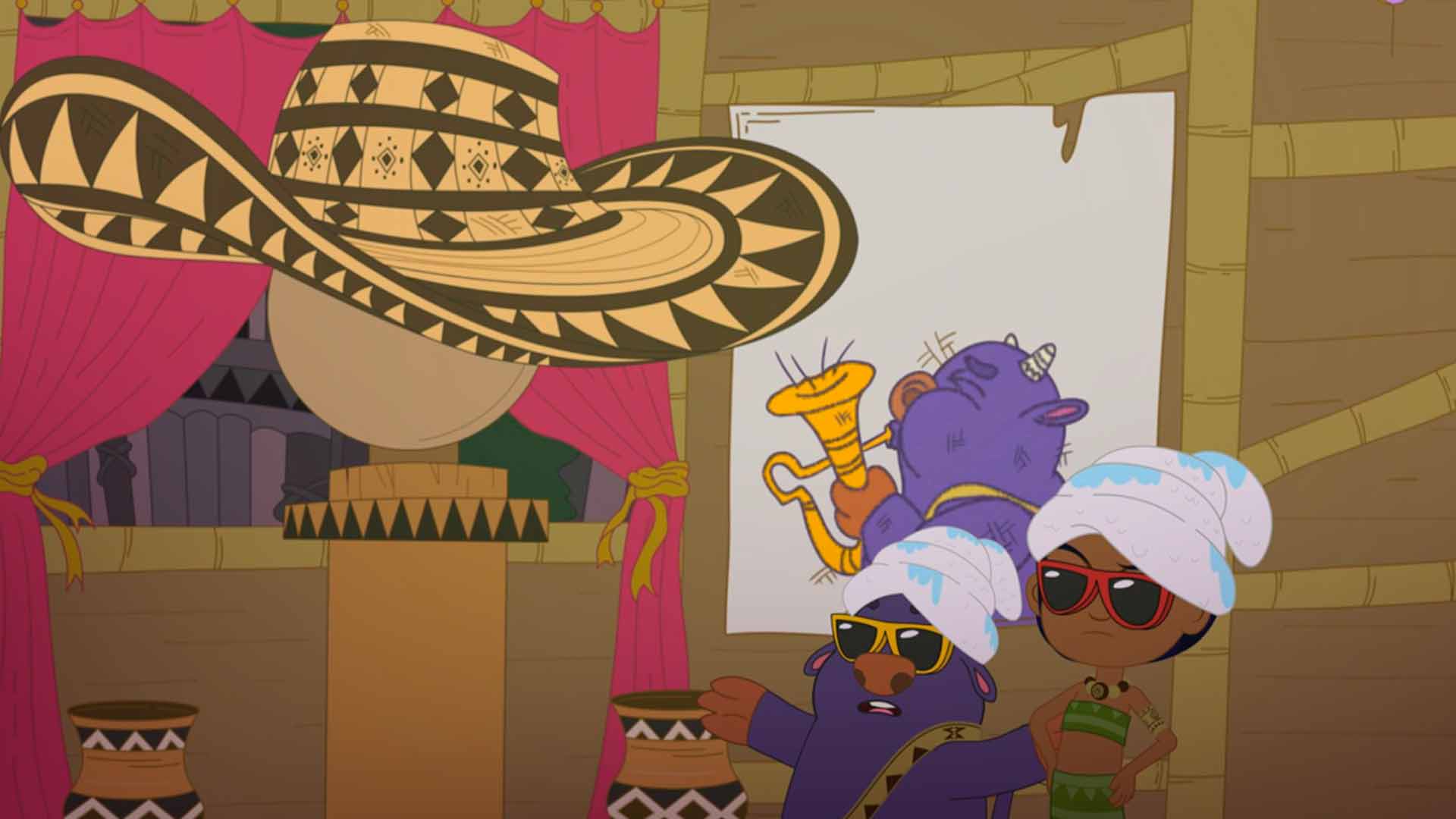 sombrero vueltiao, Sombrero de Tuchinzunga, luna de Tuchinzunga, diablitos, El Rhinelo del sereno, mariposas, aventura, musical, miyo y orot, super poderes, mision, Panaguá, mitologia, leyendas, mitos, Malvada Macorina, series online, series para niños, series animadas
