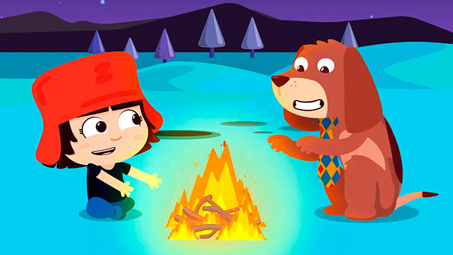 Siesta Z con un perrito animado