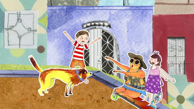 La patineta escaladora, Tomás, Alba y Édison, inventos para niños, jugar con la patineta, ver serie completa de Tomás, Alba y Edison, ver series infantiles gratis, series de señal colombia, television, series animadas