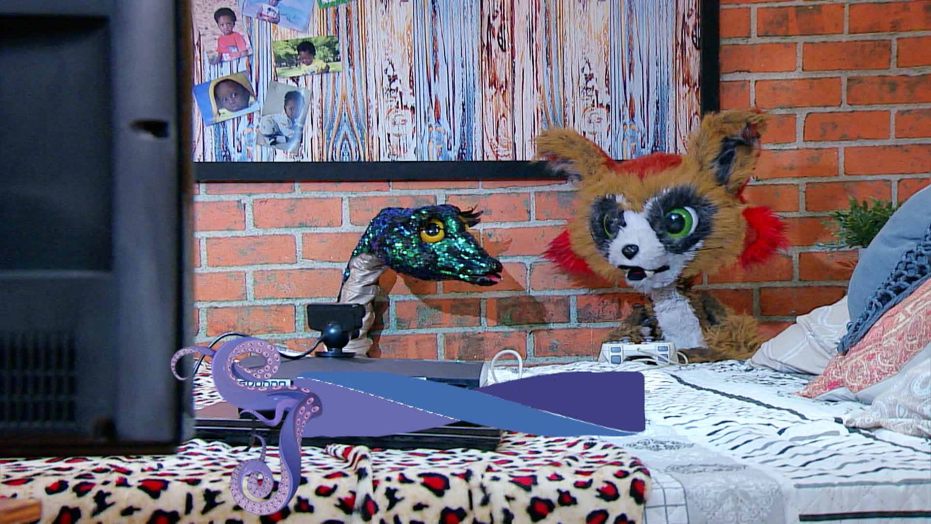 peluches en un cuarto