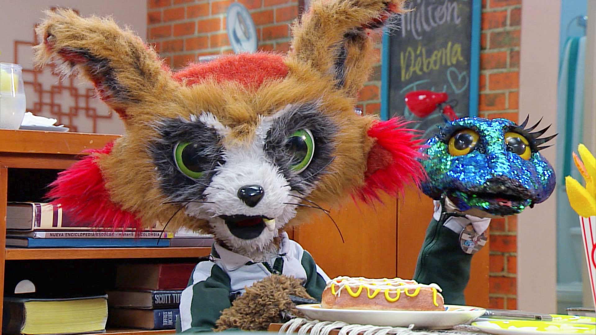 el zorro y la serpiente con una torta