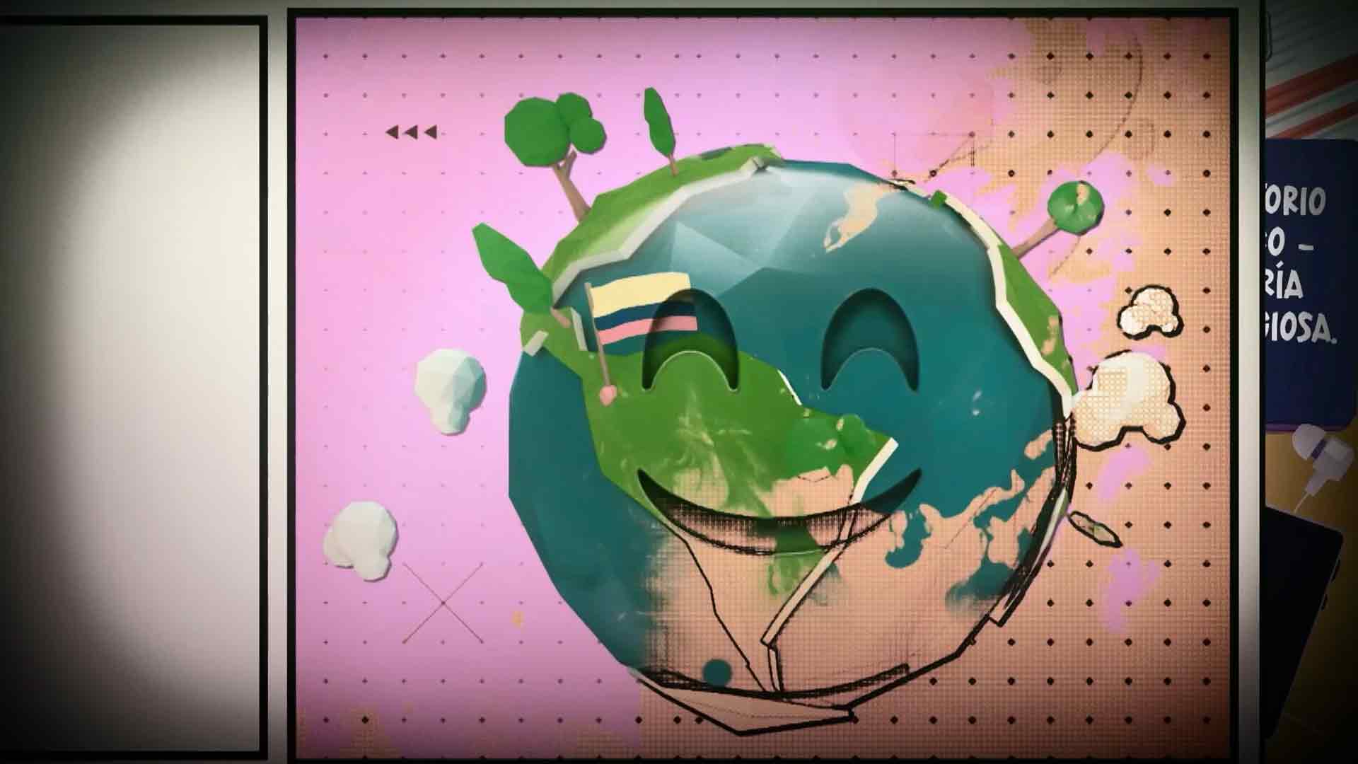 planeta tierra sonriente