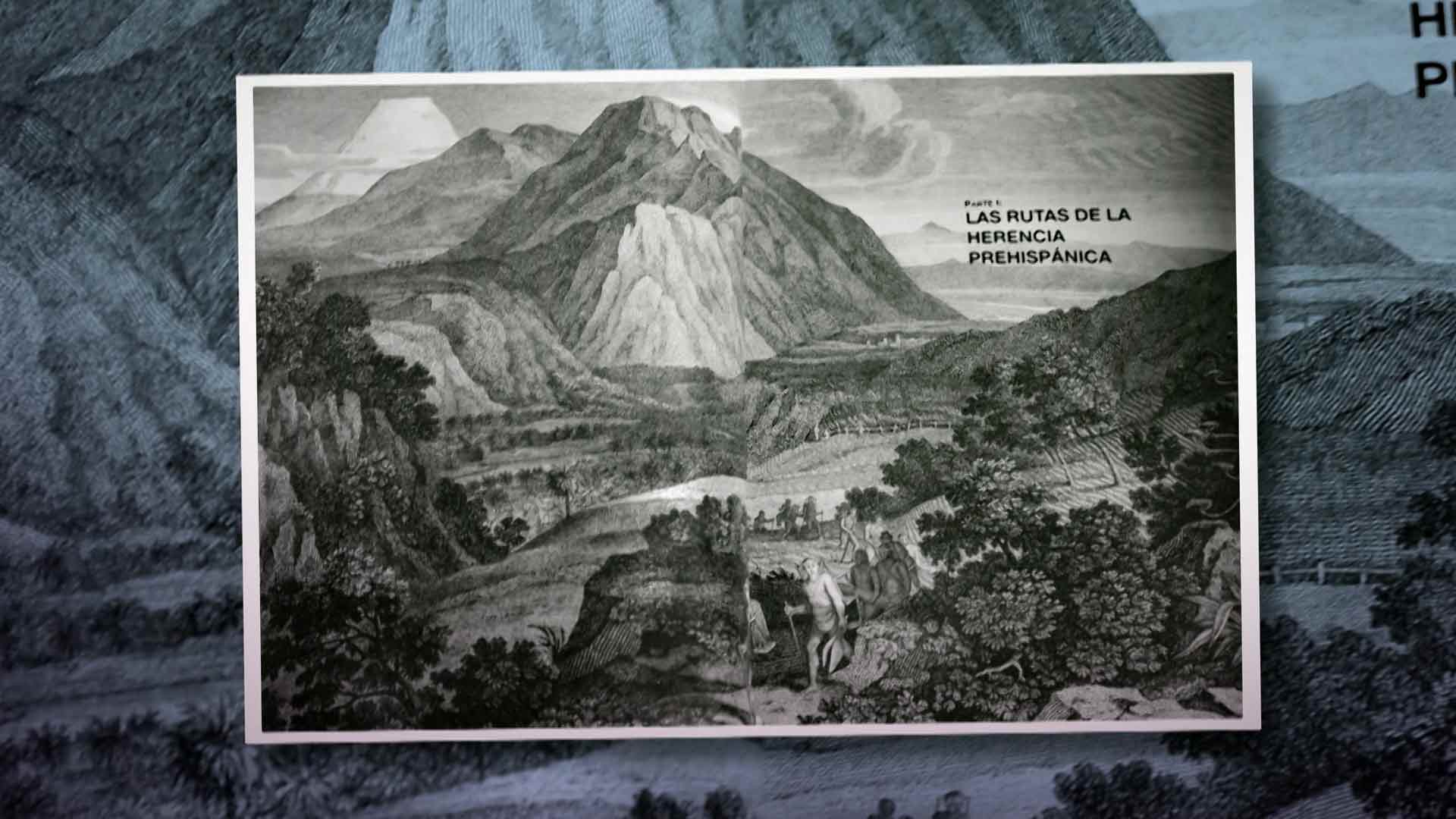 Ilustración de las rutas de la herencia prehispánica
