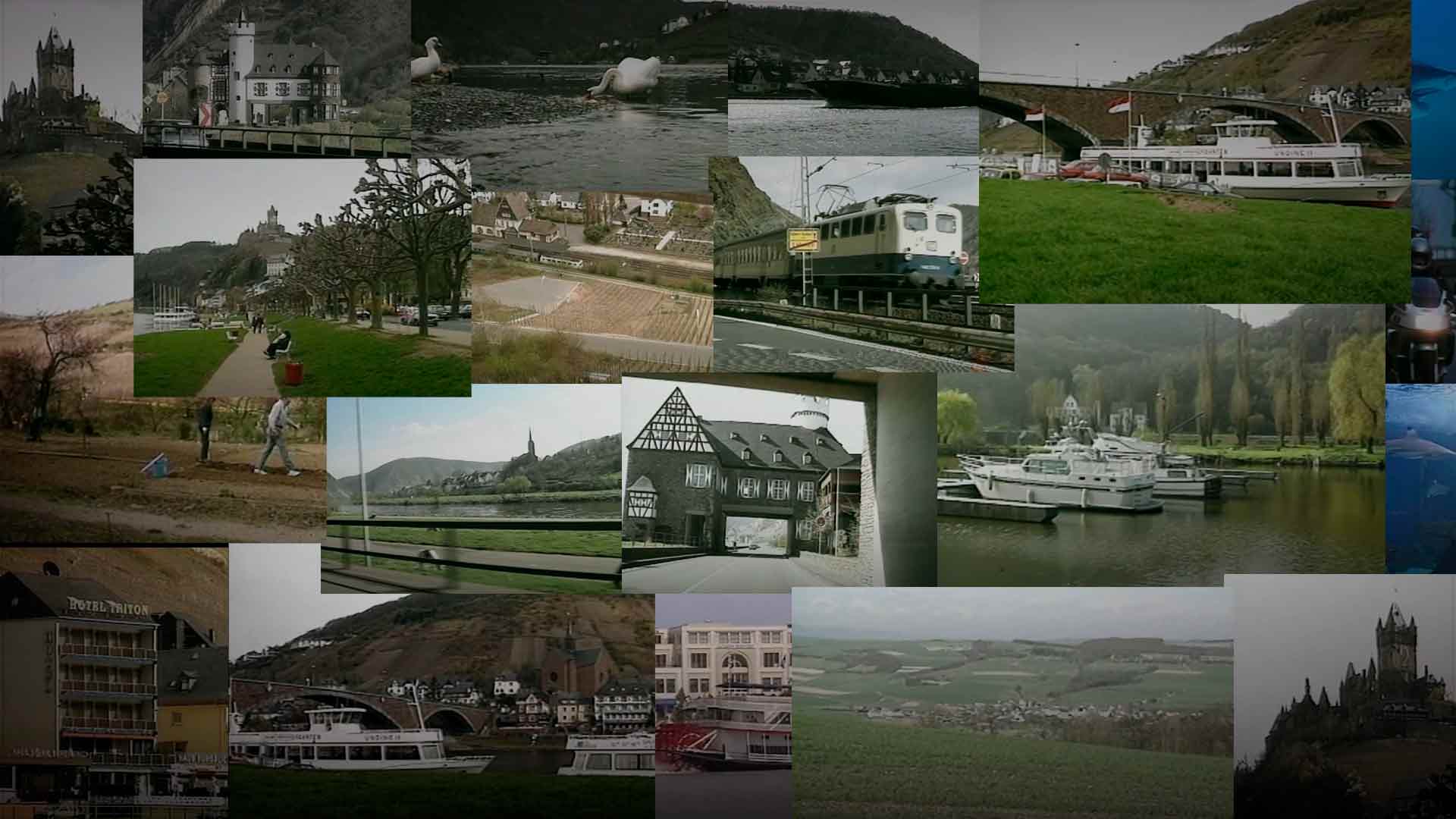 Mosaico de imágenes y ríos del mundo