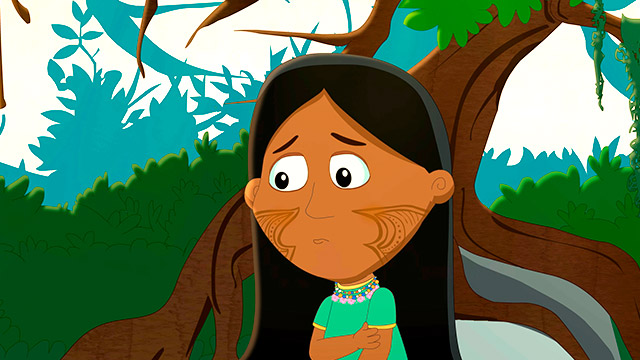 Niña indígena, partido de futbol, niños jugando futbol animado, canciones infantiles, karaokes para niños, series online, series gratis, series de señal colombia