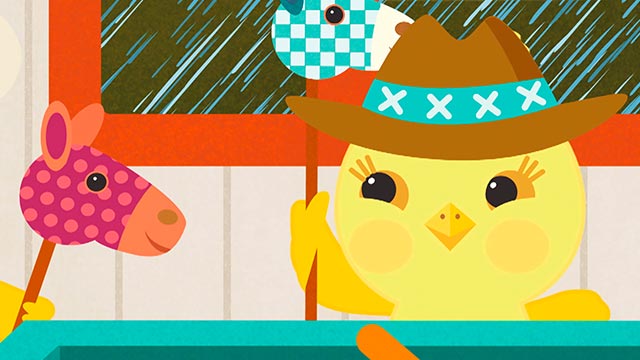 Pollito, personaje, disfraz, RTVCPlay, caballito de palo, serie infantil 