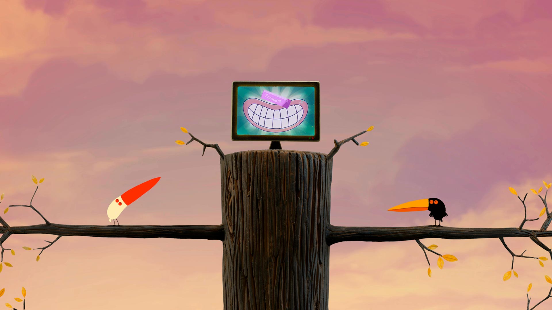 Sobrecargados, territorios de aves, ver dos pajaritos, pajaros animados, pajaros de colores animados, serie infantil, pajaros rojos, series de señal colombia