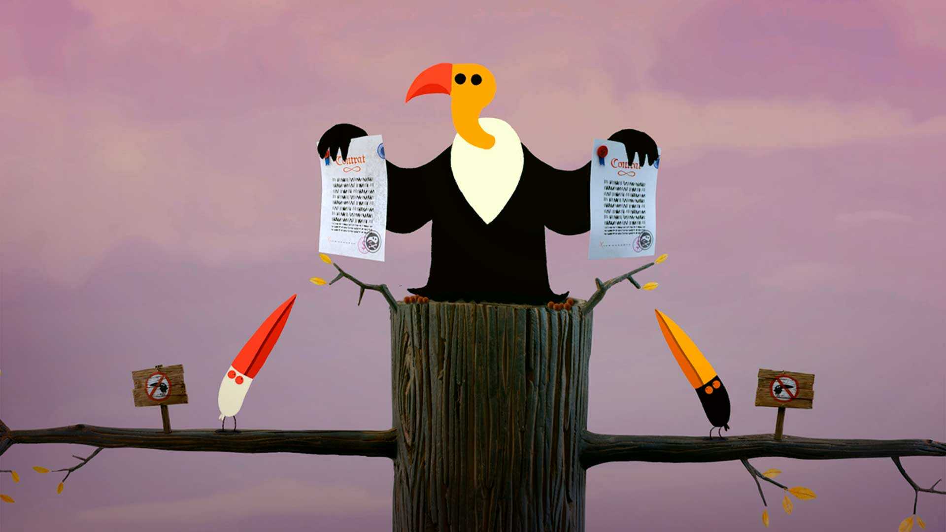 Las manzanas doradas, ver dos pajaritos, pajaros animados, pajaros de colores animados, serie infantil, pajaros rojos, series de señal colombia