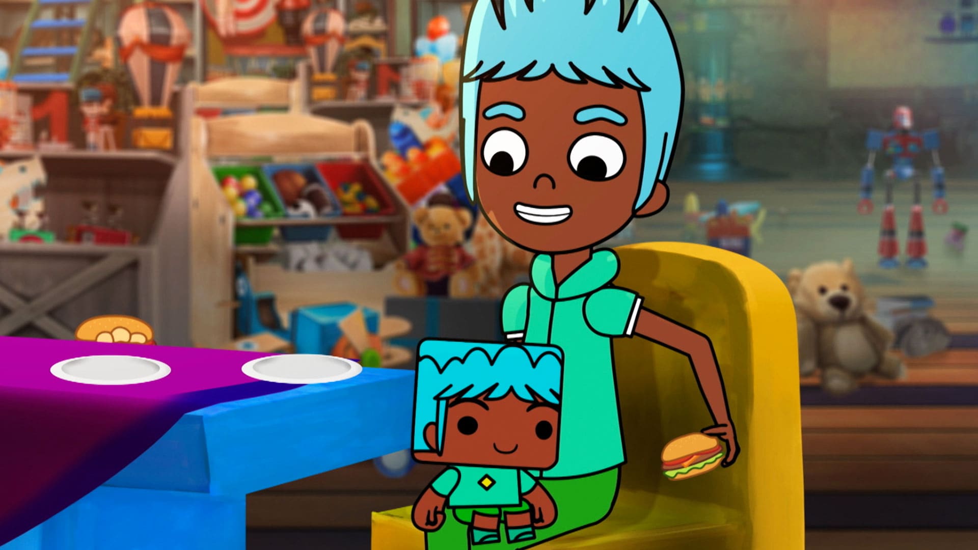 jugueteria, juegos, imaginacion, licencia para jugar, ver espantijos mundos encantados, atrapados en un juego, series animadas sobre espantos, series para niños, series online, series gratis, series de señal colombia