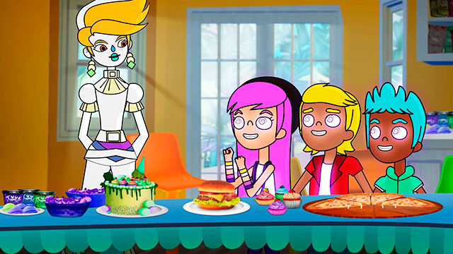 mama robotica, ver espantijos mundos encantados, atrapados en un juego, series animadas sobre espantos, series para niños, series online, series gratis, series de señal colombia