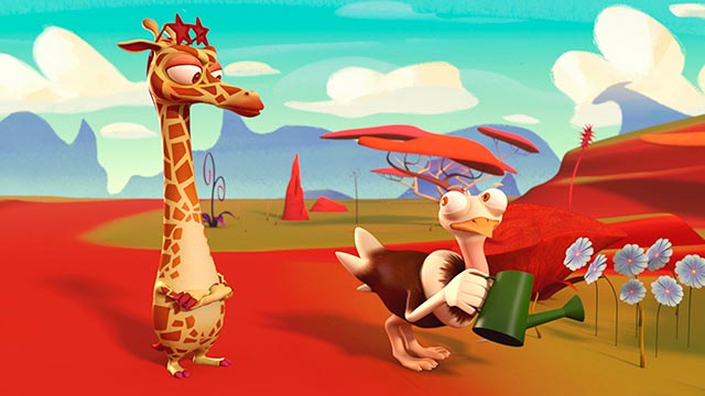 Tin y Tan, serie, infantil, animales, jirafa, avestruz, RTCPlay, Señal Colombia, historias