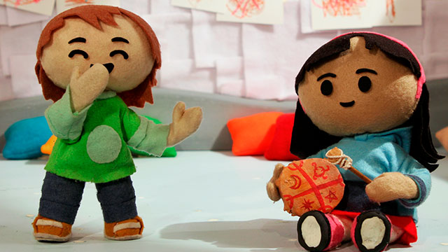 Niños, muñeco, kultrún, instrumentos, RTVCPlay, Señal Colombia 