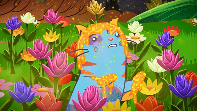 Gatón cubierto en miel 