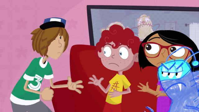 Mostros afechantes, niños, cabello, molestar, deberes, RTVCPlay, serie, infantil, investigar