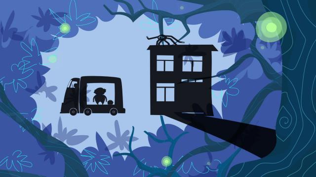 Mostros afechantes, RTVCPlay, serie, infantil, ver, gratis, habitación, árbol, formas, investigar