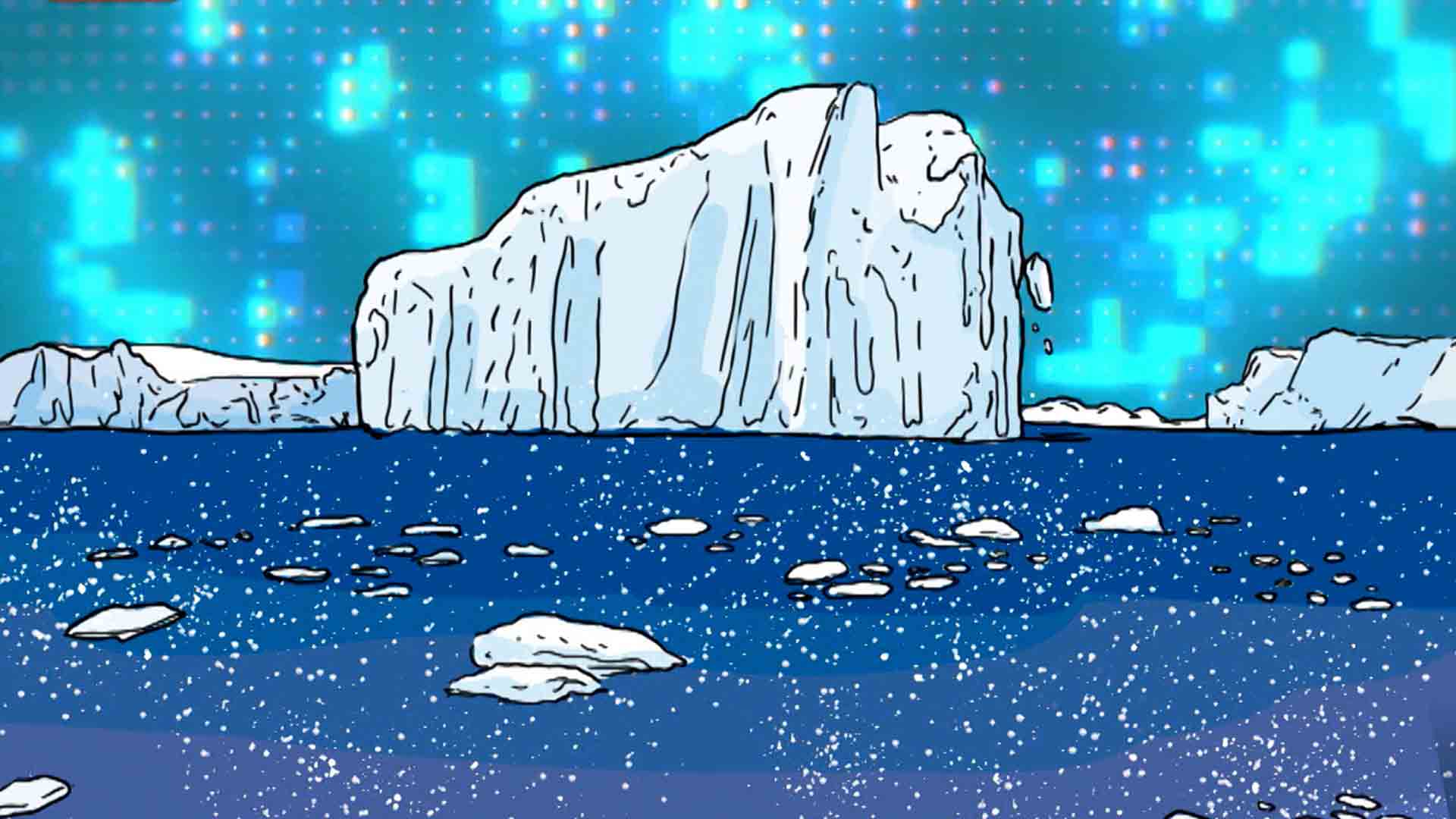 iceberg de hielo en el oceano, antartida, tratado de paz cesde la antartida, animales y especies de la antartida, profe en tu casa, series educativas, señal colombia, series divertidas
