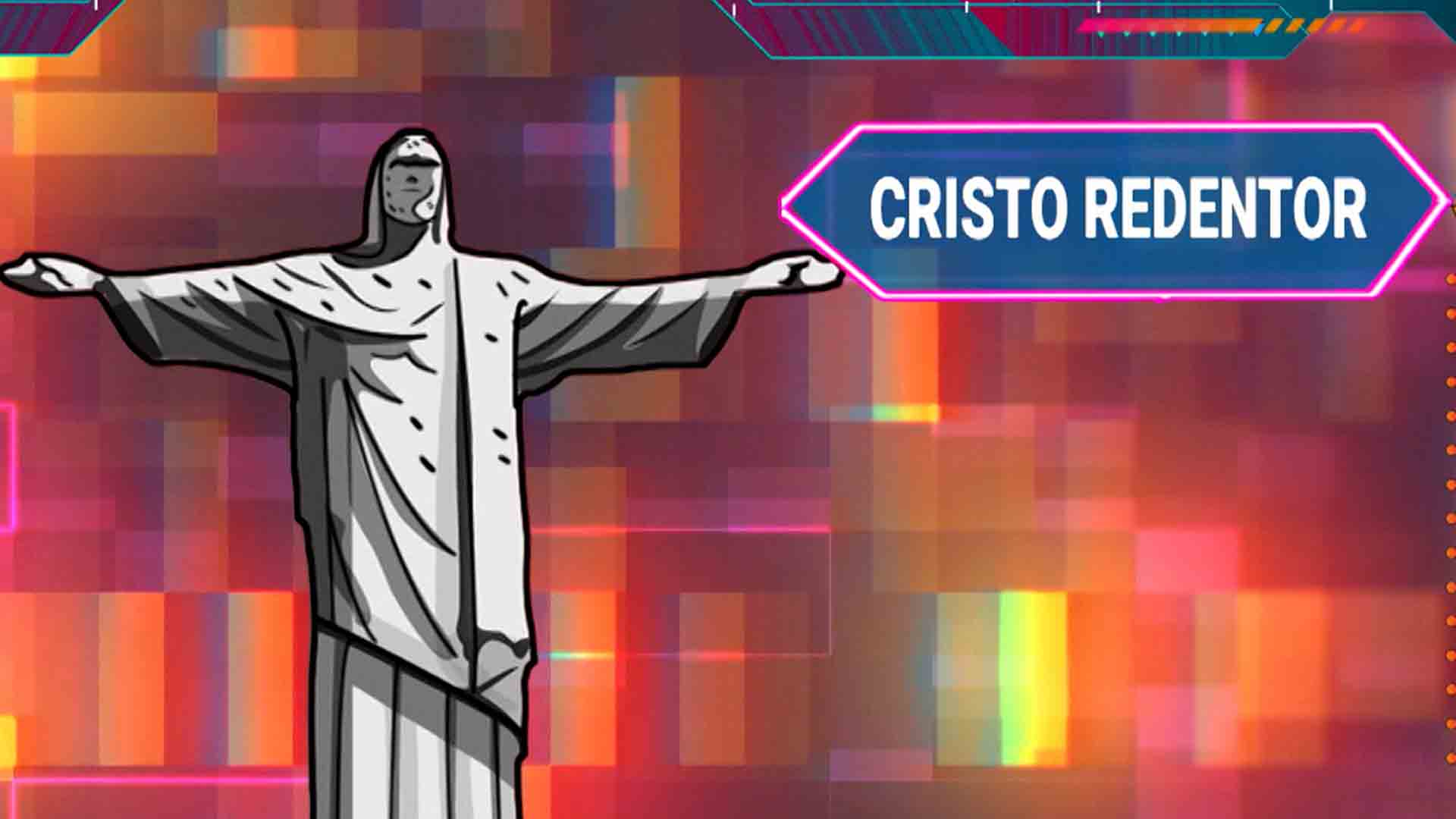 Cristo redentor en brasil animado, siete maravillas del mundo antiguo, siente maravillas del mundo moderno, La Gran Muralla china, Petra, el Coliseo  de Italia,  Chichen Itza, Machu Picchu, El Cristo Redentor, Taj Mahal, profe en tu casa, series educativas, señal colombia, series divertidas