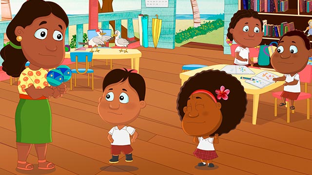 niños afro en la escuela 