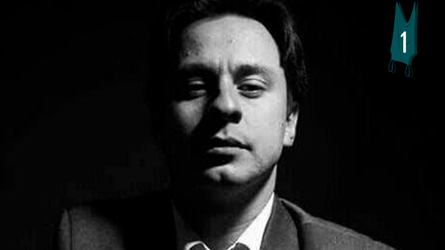 Hombre mirando a blanco y negro