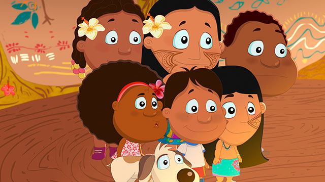 seis niños con miradas curiosas